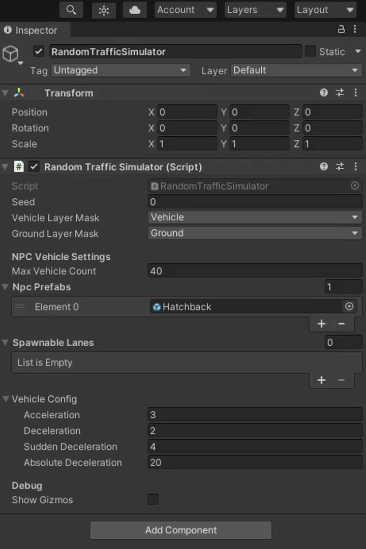 Add Random Traffic - AWSIM document